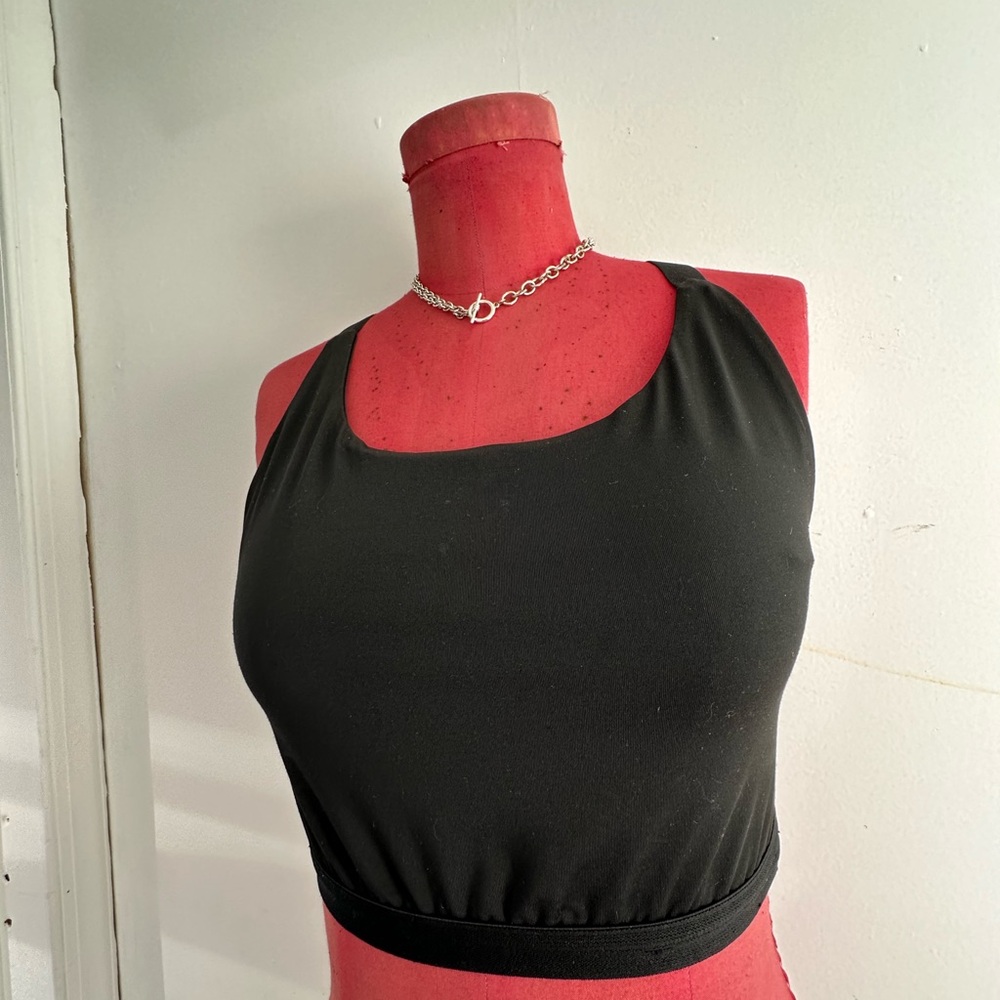 High Support Letter Tape Backless Sports Bra